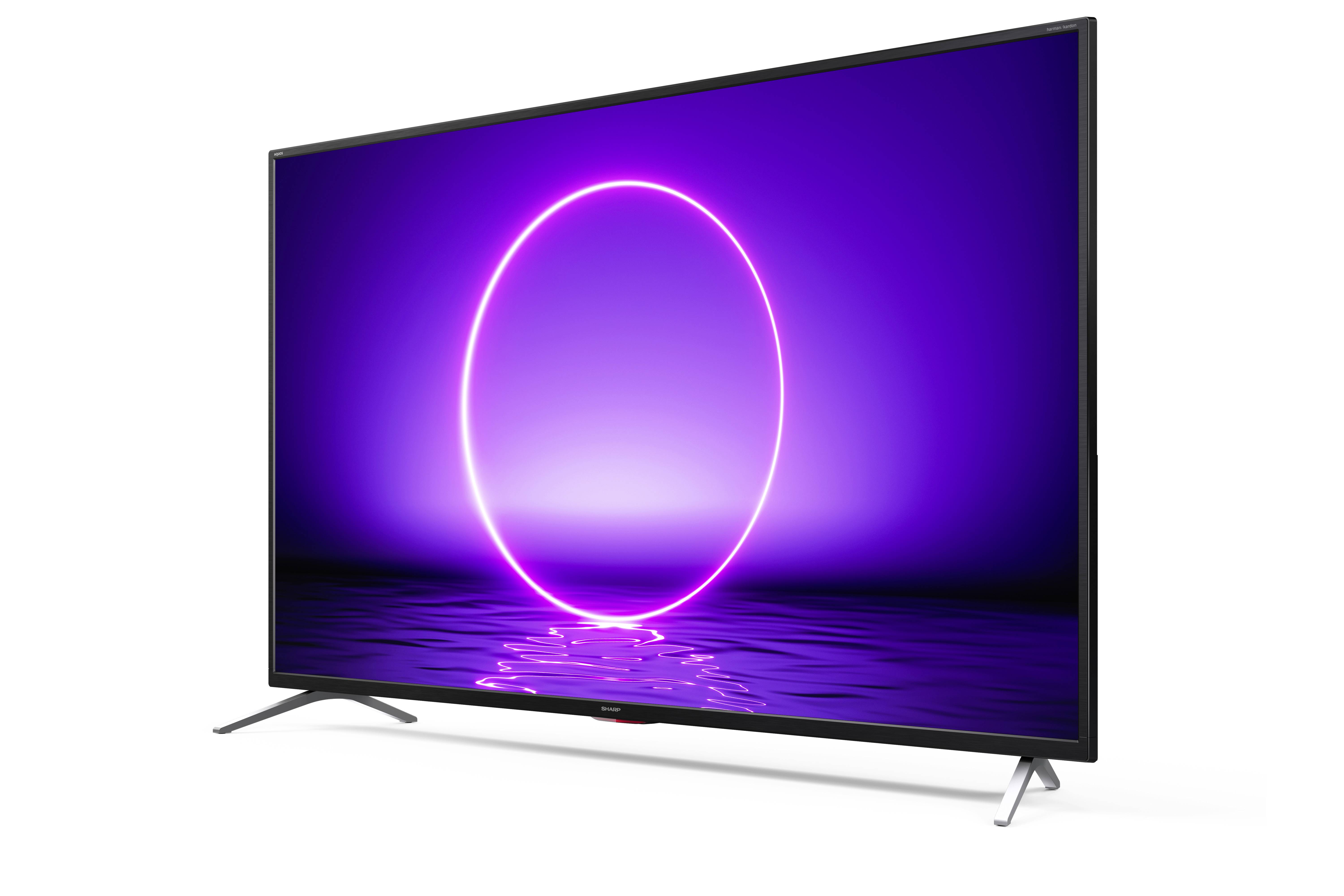 Sharp 55EL4EA LED-TV 139 cm 55 Zoll EEK G (A - G) DVB-T2, DVB-C, DVB-S, UHD, Smart TV, WLAN Schwarz