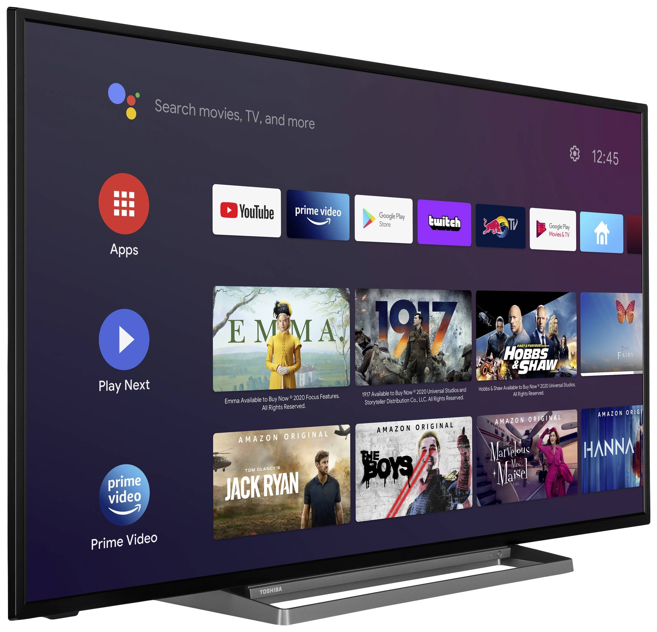 Toshiba 50UA3D63DG MB185 LED-TV 126cm 50 Zoll EEK E (A - G) CI+, DVB-T2, DVB-C, DVB-S2, Smart TV, UHD Schwarz