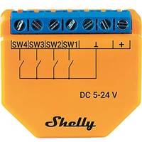 Shelly Plus I4 DC Szenarienmodul Wi-Fi, Bluetooth Shelly Plus I4 DC Szenarienmodul Wi-Fi, Bluetooth