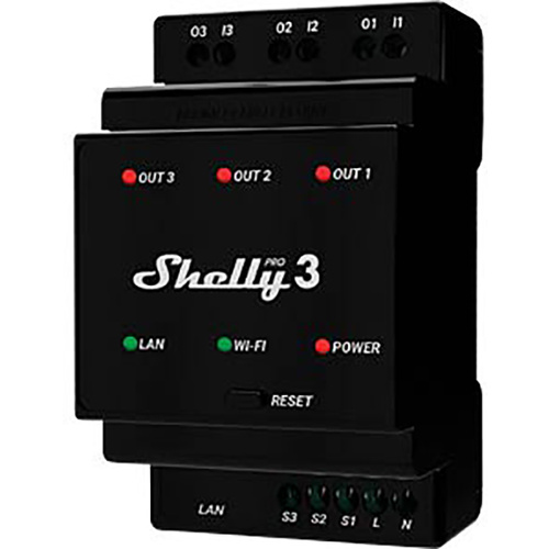 Shelly Pro 3 Schaltaktor Wi-Fi, Bluetooth
