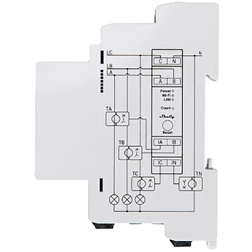 Shelly Pro 3EM 120A Stromzähler Wi-Fi, Bluetooth Shelly Pro 3EM 120A Stromzähler Wi-Fi, Bluetooth