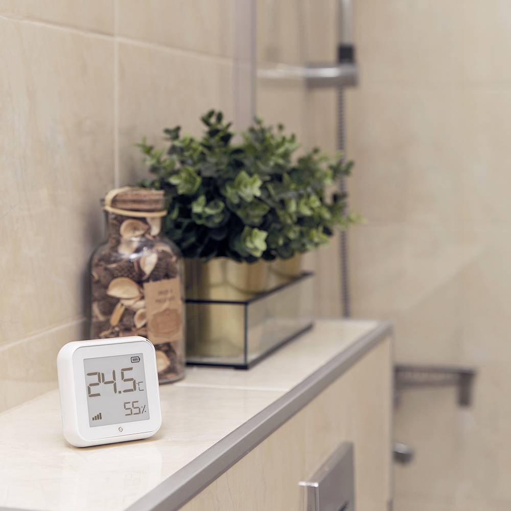 Shelly Plus H&T Temperatursensor und Luftfeuchtesensor Bluetooth Low Energy, Wi-Fi