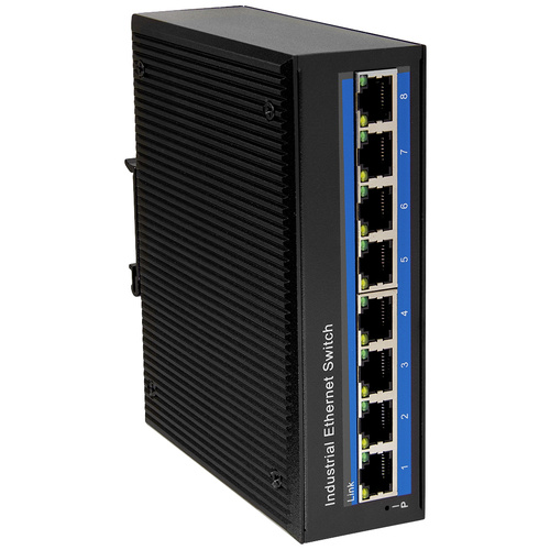 LogiLink NS201P Industrial Ethernet Switch 8 Port 10 / 100 MBit/s PoE-Funktion