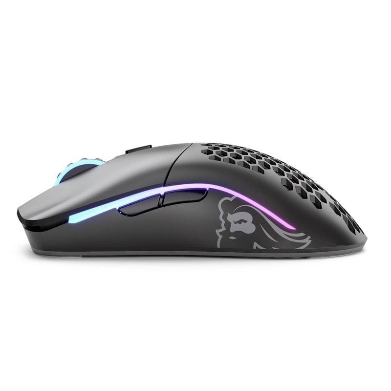 Glorious PC Gaming Race Model O- Wireless Gaming-Maus Kabellos, Kabelgebunden Optisch Schwarz 6 Tasten 19000 dpi Beleuchtet, Abnehmbares Kabel