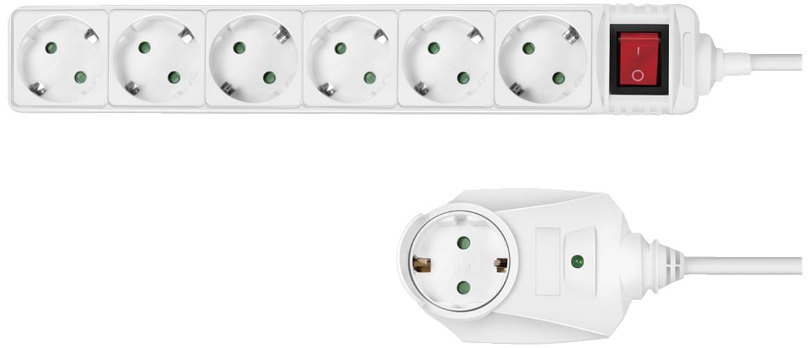 LogiLink LPS274 Steckdosenleiste Weiß Schutzkontakt 1 St.