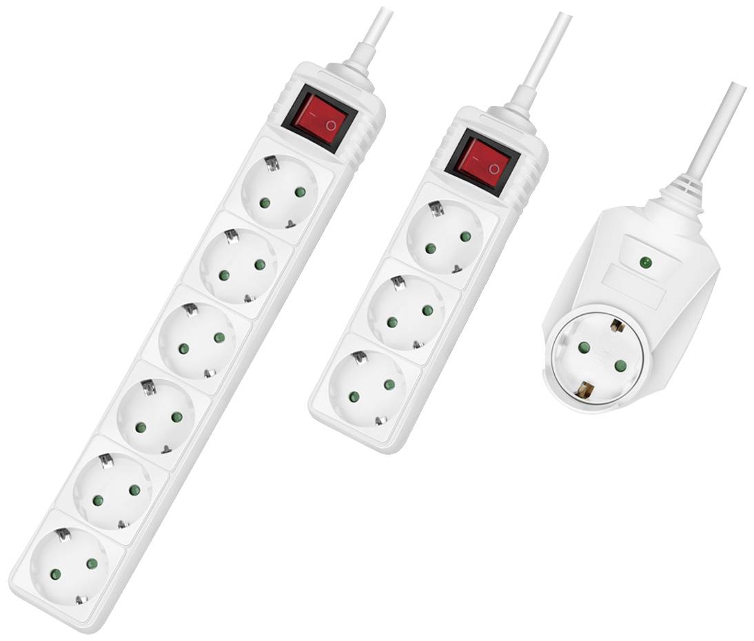 LogiLink LPS274 Steckdosenleiste Weiß Schutzkontakt 1 St.