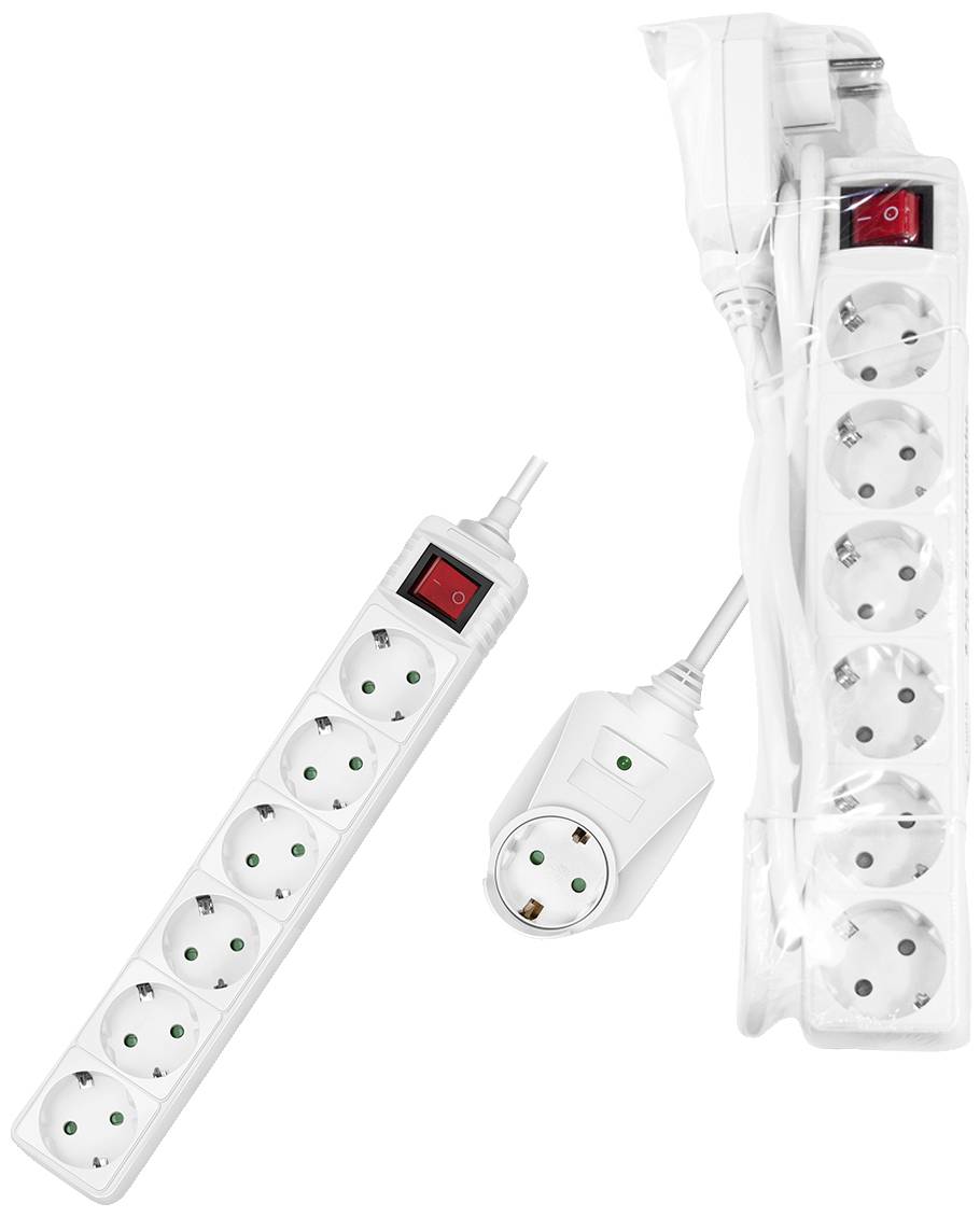 LogiLink LPS274 Steckdosenleiste Weiß Schutzkontakt 1 St.