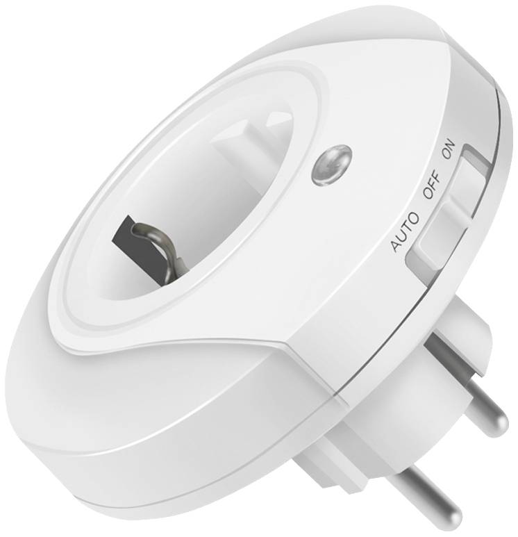 LogiLink LED012 LED012 LED-Nachtlicht mit Dämmerungssensor Rund LED Warmweiß Weiß