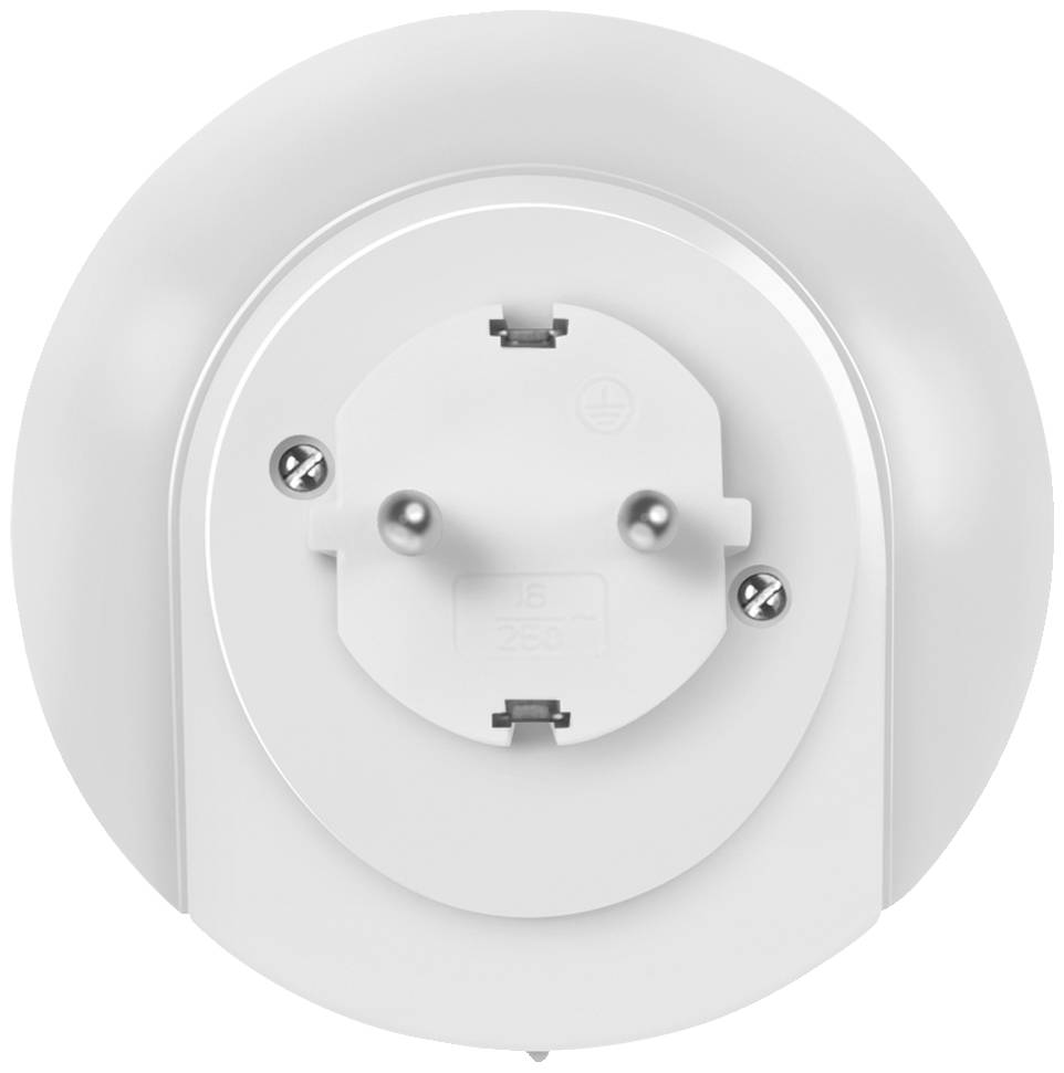 LogiLink LED012 LED012 LED-Nachtlicht mit Dämmerungssensor Rund LED Warmweiß Weiß