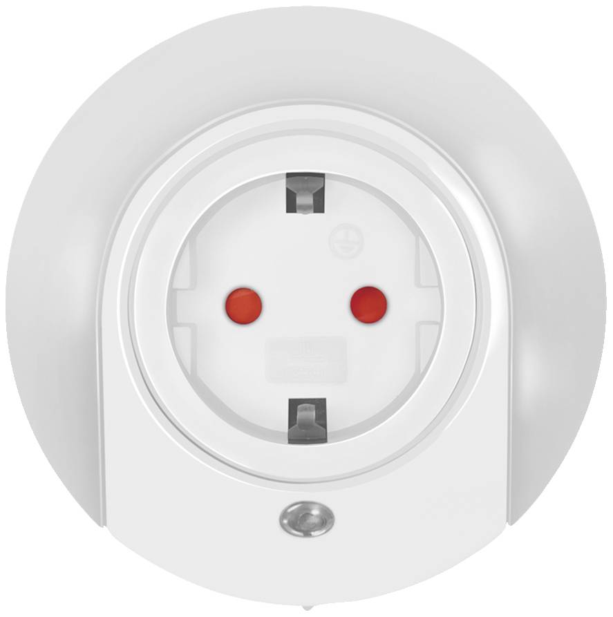 LogiLink LED012 LED012 LED-Nachtlicht mit Dämmerungssensor Rund LED Warmweiß Weiß