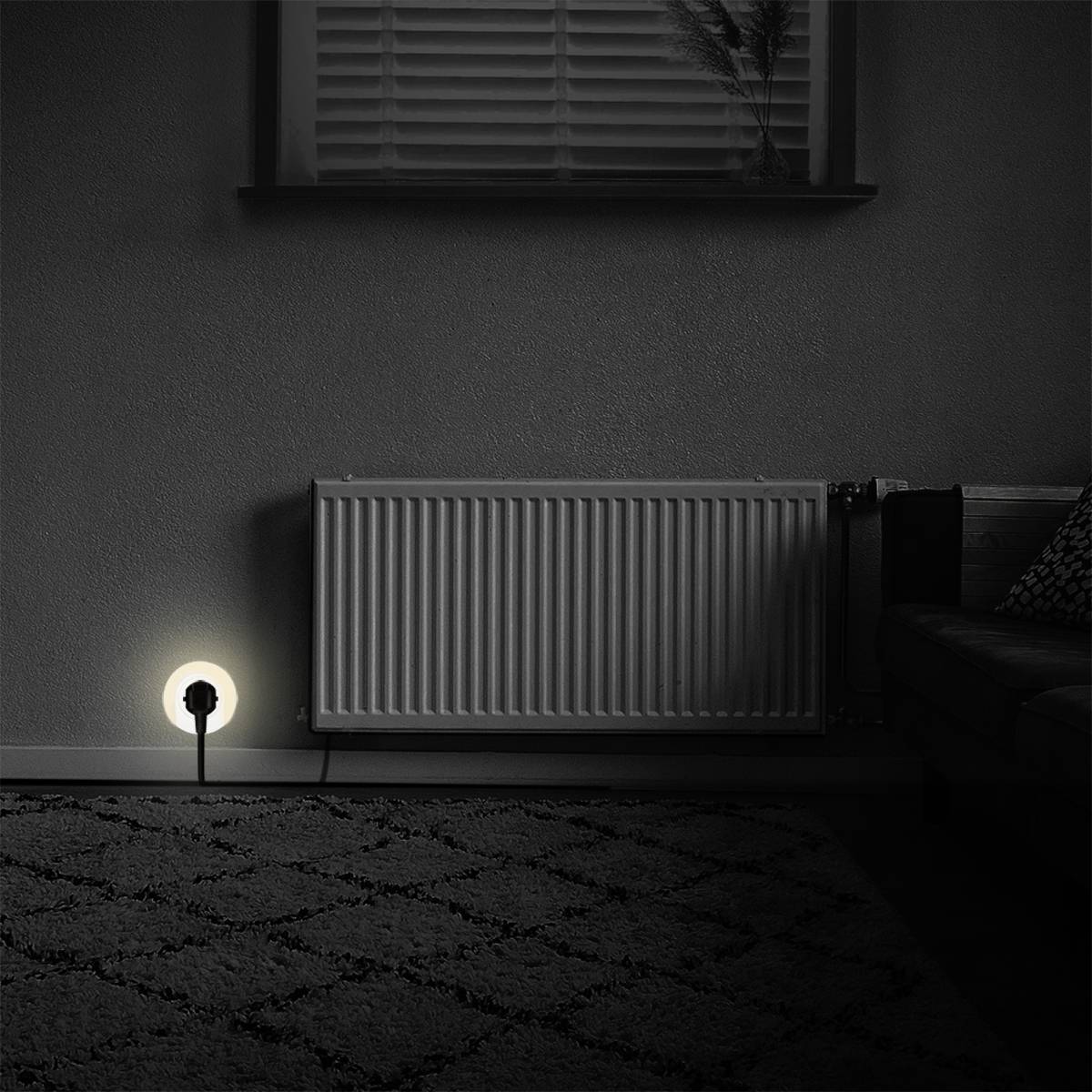 LogiLink LED012 LED012 LED-Nachtlicht mit Dämmerungssensor Rund LED Warmweiß Weiß