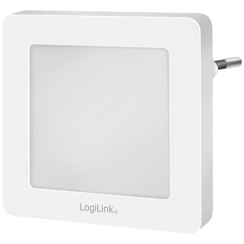 LogiLink LED013 LED013 LED-Nachtlicht mit Dämmerungssensor Quadratisch LED Warmweiß Weiß