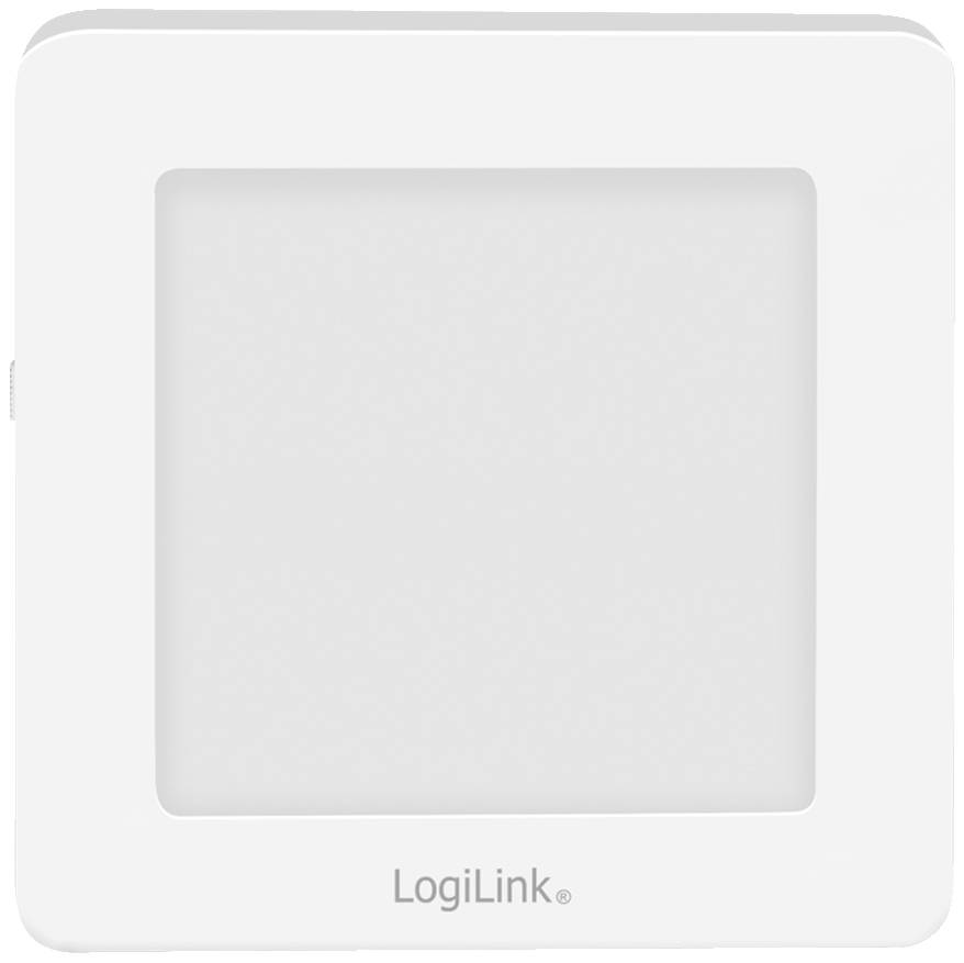 LogiLink LED013 LED013 LED-Nachtlicht mit Dämmerungssensor Quadratisch LED Warmweiß Weiß