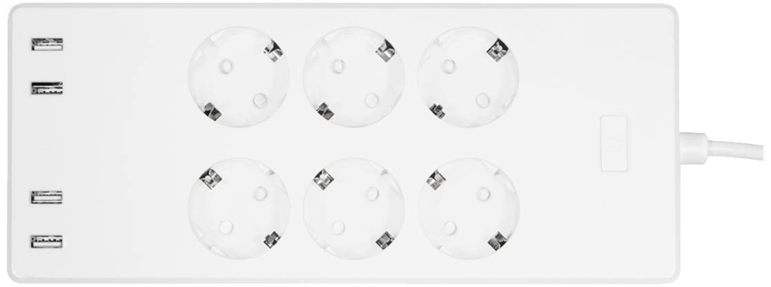 LogiLink SH0105 Schutzkontakt-Steckdose einzeln schaltbar, mit USB-Ladeausgang, per App steuerbar, programmierbar, Stromverbrauchsmessung, Überspan