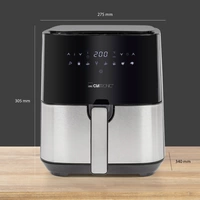 Clatronic FR 3782 H Heißluft-Fritteuse 5.0l 1450W Umluft-Funktion Edelstahl, Schwarz Clatronic FR 3782 H Heißluft-Fritteuse 5.0l 1450W Umluft-Funktion Edelstahl, Schwarz