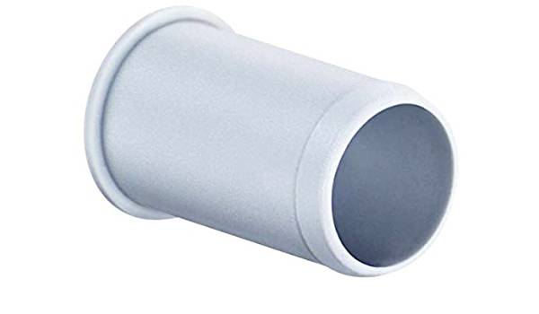 Metallrohr mit abgerundetem Rand, zylinderförmig und horizontal ausgerichtet.