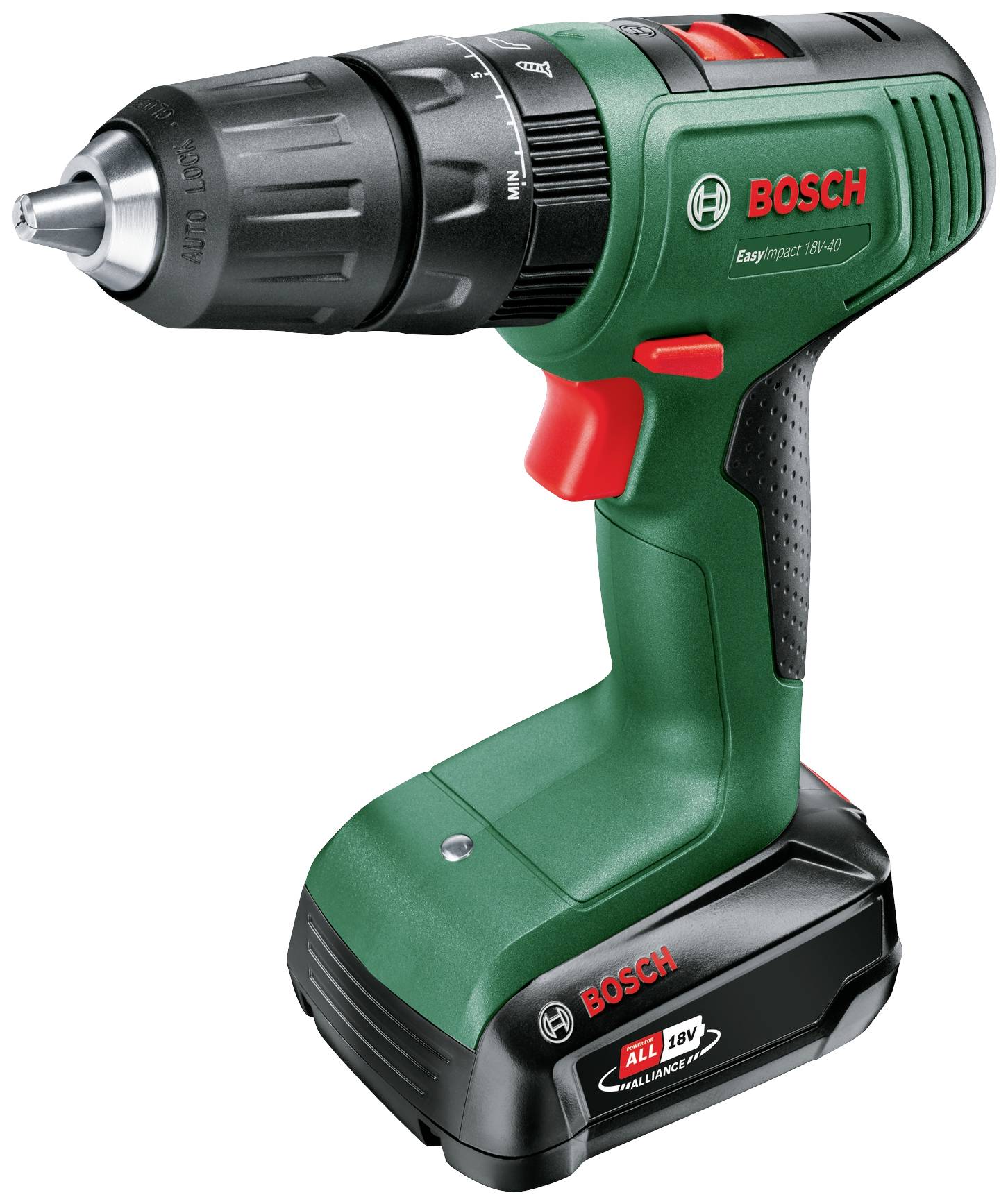 Bosch Home and Garden 06039D810C Akku-Schlagbohrschrauber 18V 1.5Ah Li-Ion inkl. Akku, inkl. Ladegerät, inkl. Koffer, mit Zubehör