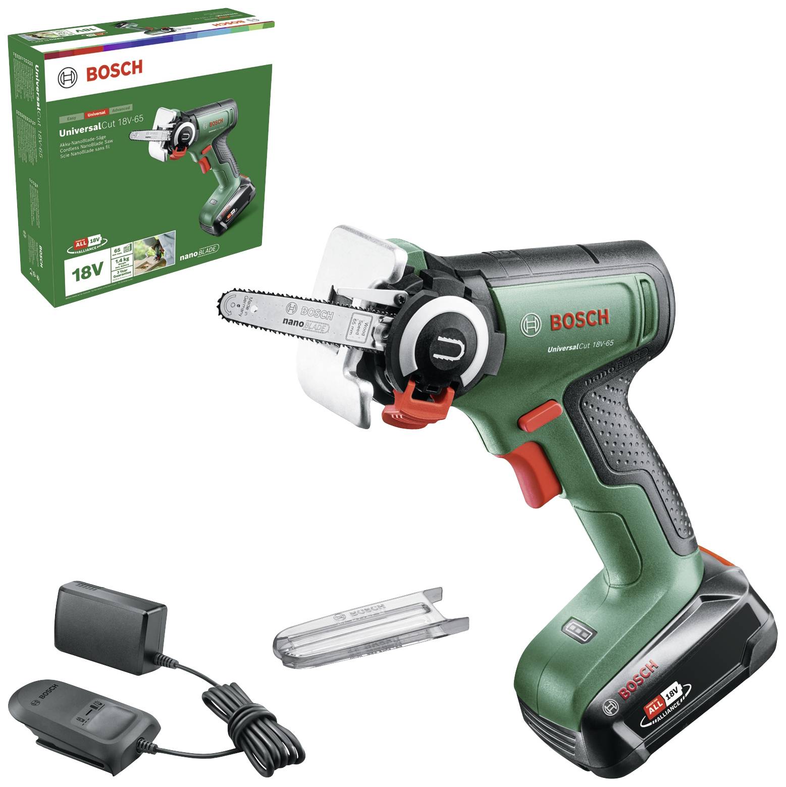 Bosch Home and Garden 06033D5202 Gartensäge inkl. Akku, inkl. Ladegerät