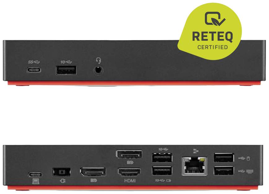 Lenovo USB-C® Dockingstation (generalüberholt) (gut) Dock Hybrid USB-C 135W 40AF0135EU Passend für Marke Dockingstations: Lenovo