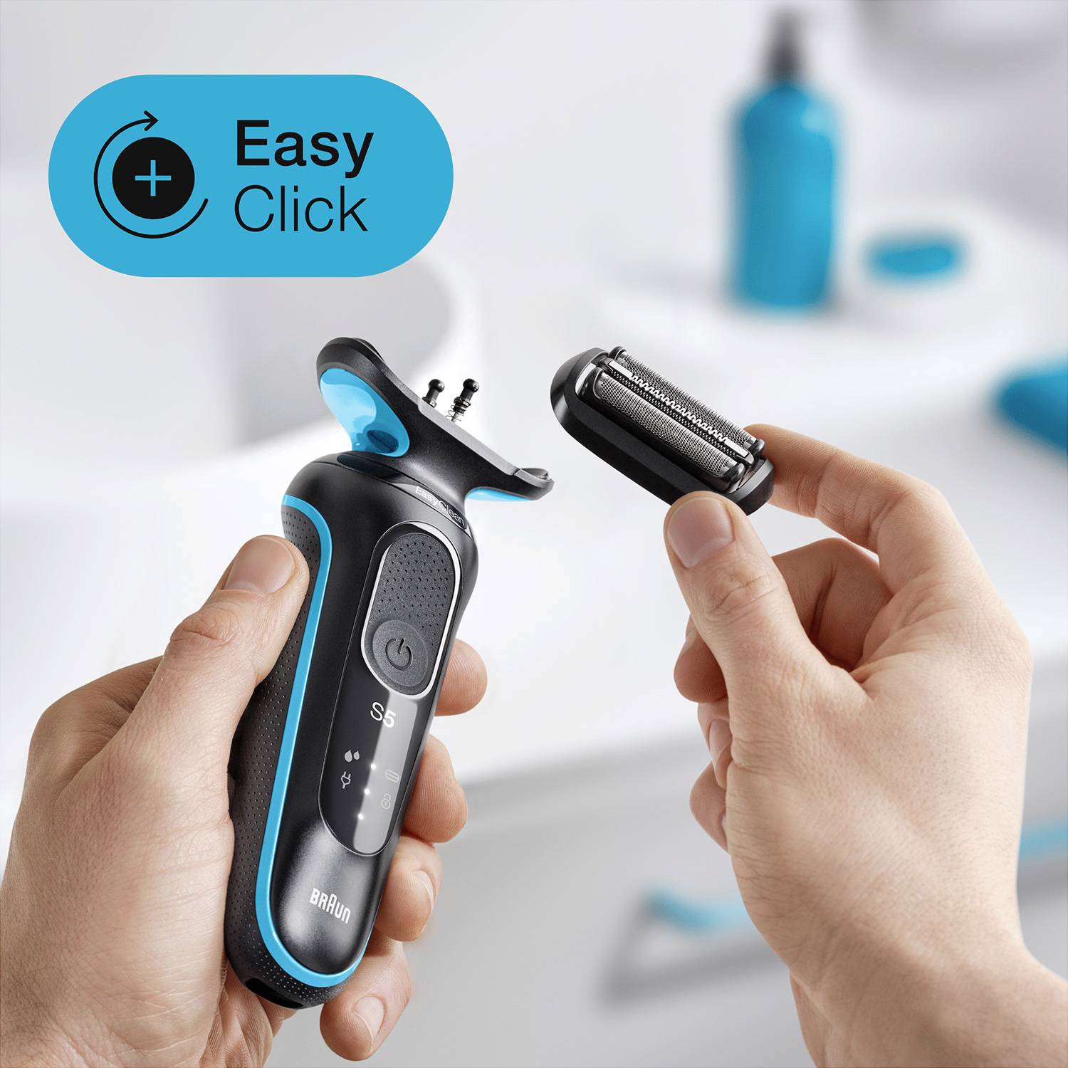 Braun 51-M1000s 51-M1000s Folienrasierer Schwarz/Blau