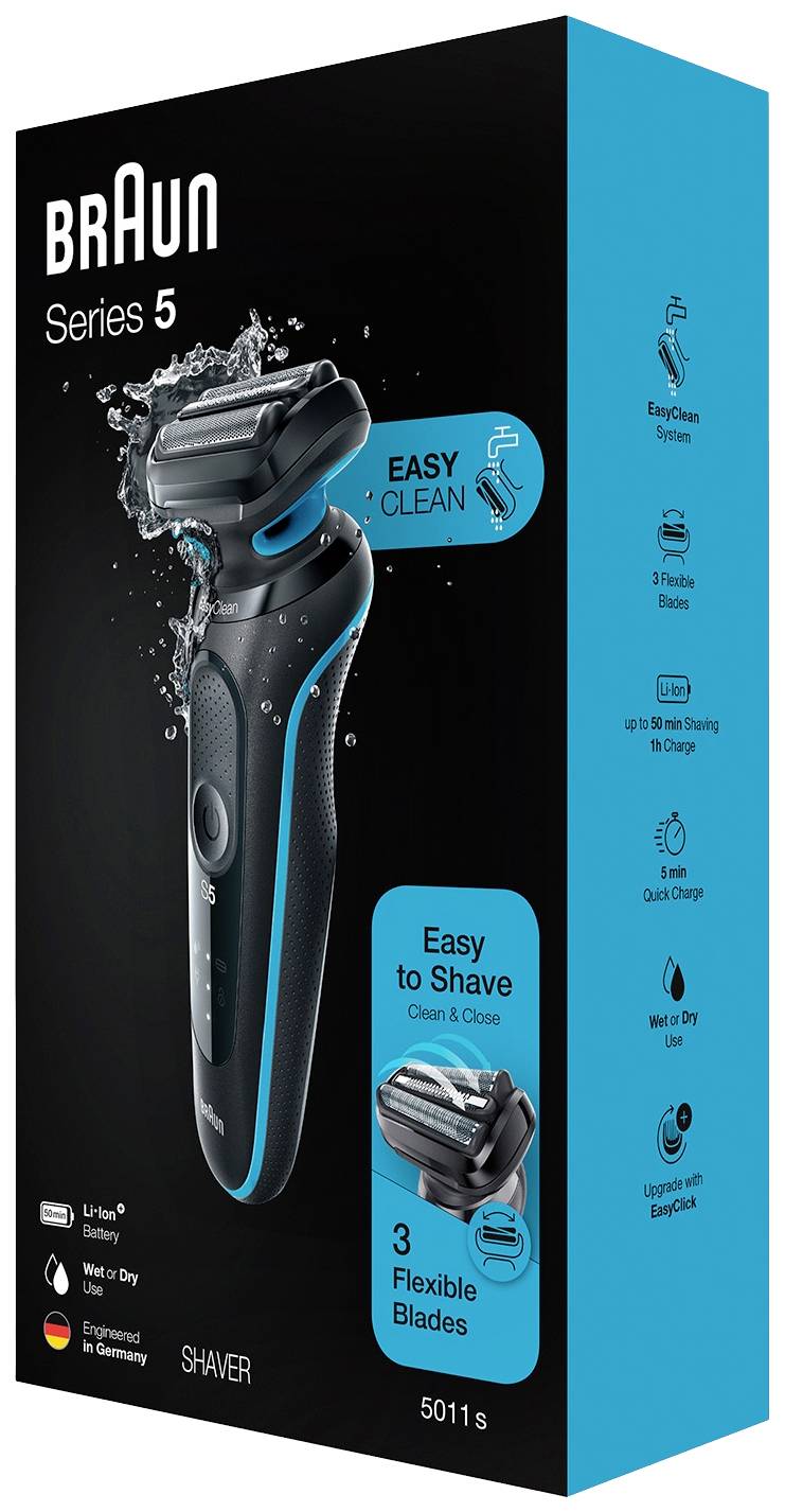 Braun 51-M1000s 51-M1000s Folienrasierer Schwarz/Blau