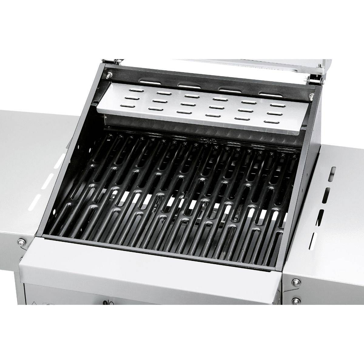 Profi Cook PC-GG 1255 Holzkohle Gas-Grill 2 Brenner, mit manueller Temperatureinstellung, Thermometer im Deckel Edelstahl