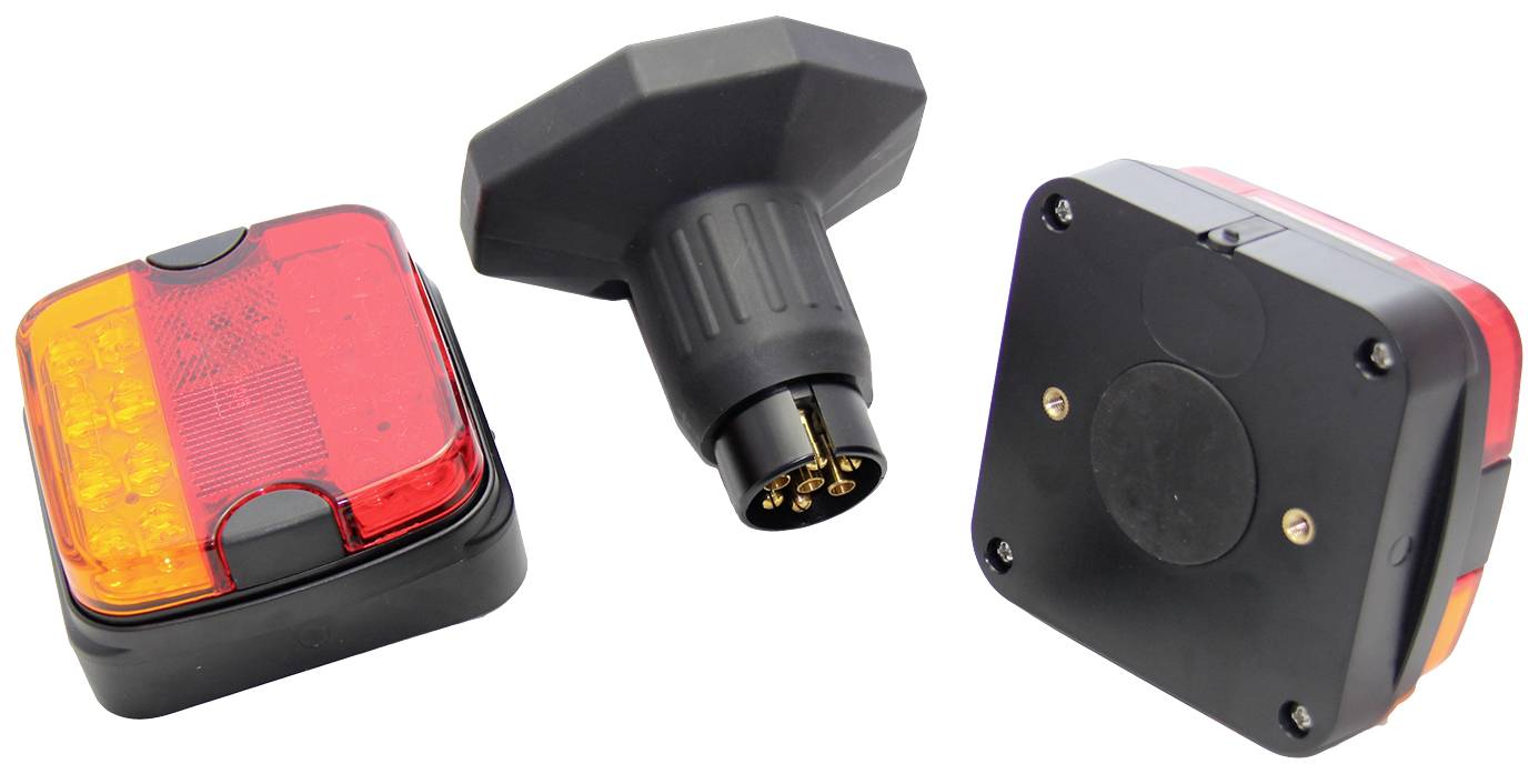 Berger & Schröter Anhänger-Beleuchtungsset 7-polig Bremslicht, Rückleuchte, Blinker 12 V/DC Bluetooth® Funk-Verbindung, inkl