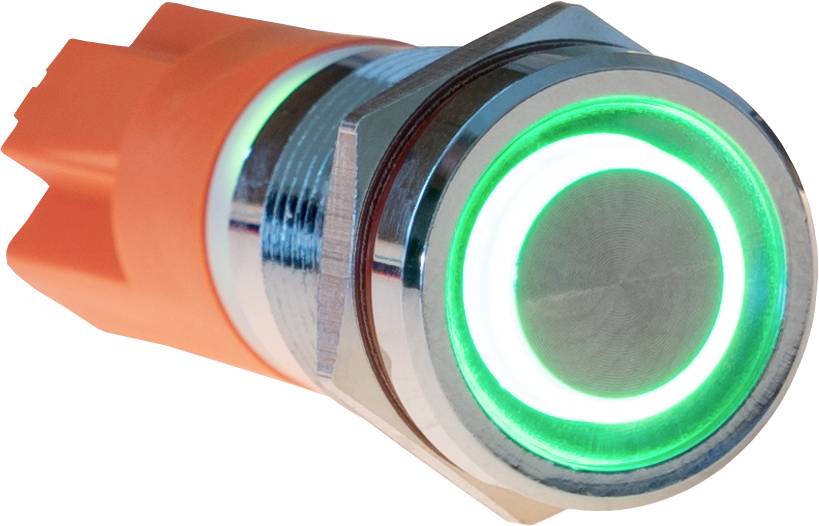 Joy-it Button12E-03 Button12E-03 Tastschalter tastend Grün (Ø x L) 12mm x 26.50mm IK10, IP67 1St.