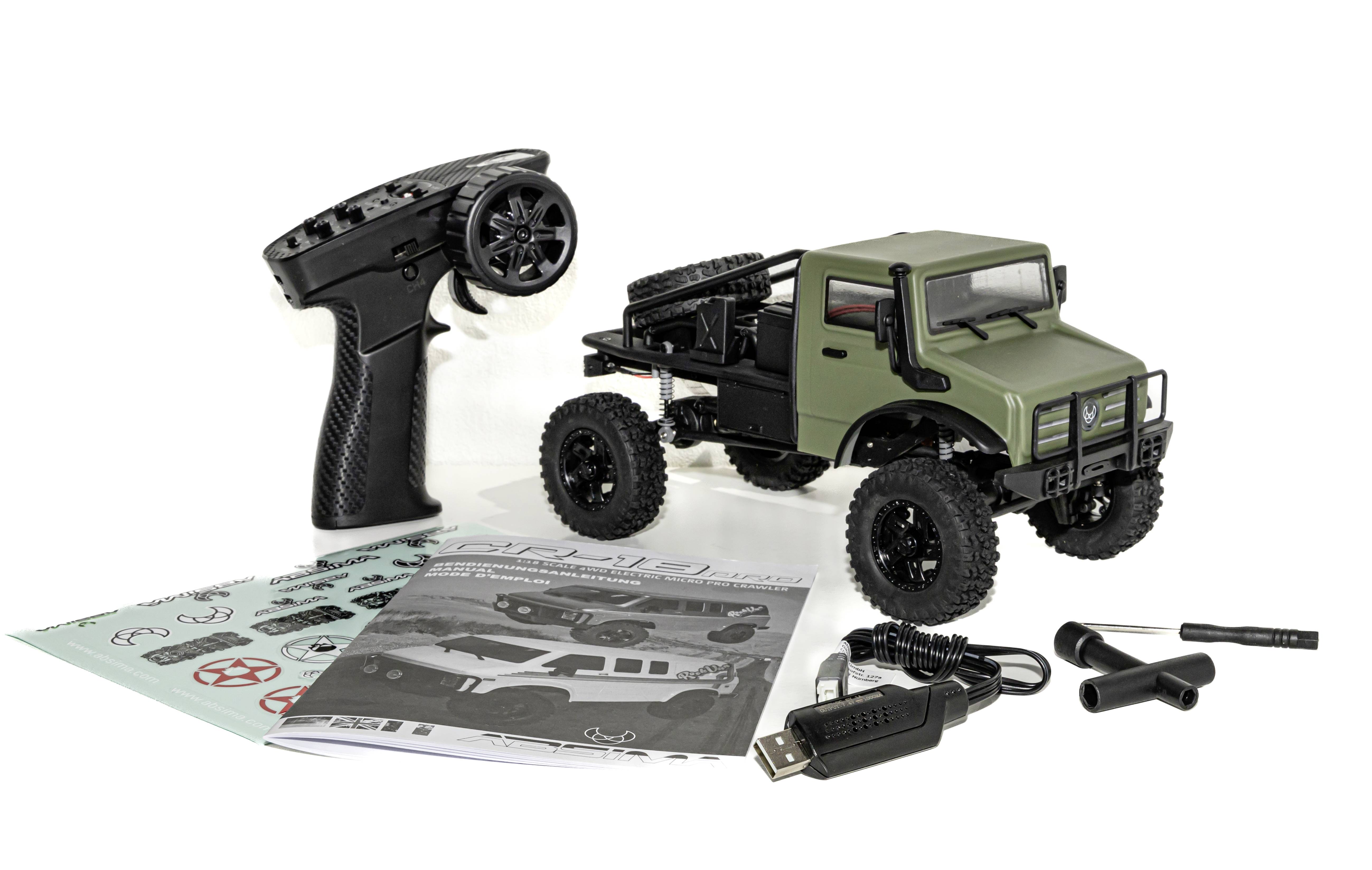 Absima Micro Crawler PRO Brushed 1:18 RC Modellauto Elektro Crawler Allradantrieb (4WD) 2,4
