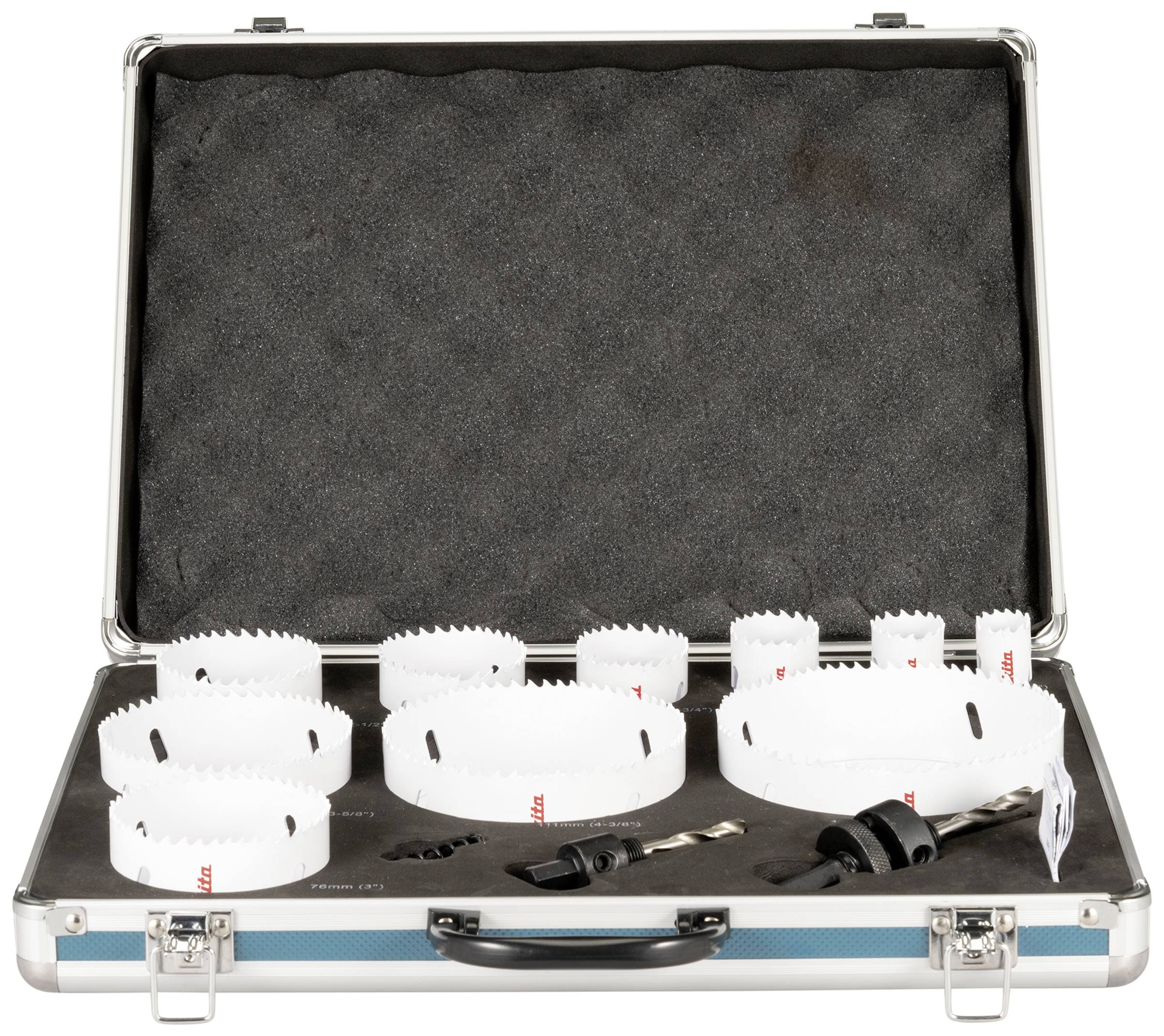 Makita D-75764 Lochsägen-Set 13teilig 22 mm, 29 mm, 35 mm, 44 mm, 57 mm, 64 mm, 76 mm, 92 mm, 111 mm, 127mm 1 Set