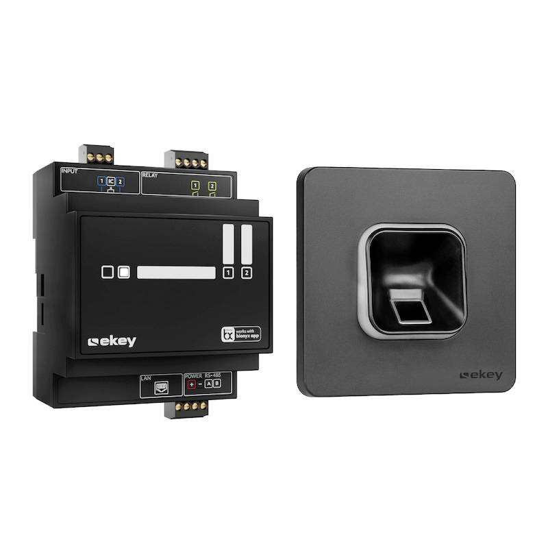 EKEY 203702 Fingerprint Zugangssystem Unterputz, Hutschiene IP54