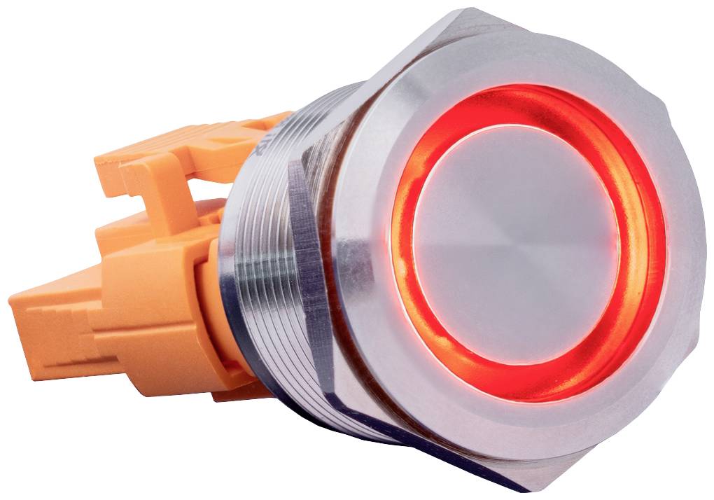 Joy-it Button22C-02 Schalter 240 V 15 A rastend Rot (Ø x L) 24.8 mm x 34.50 mm IP67, IK10 1 St.