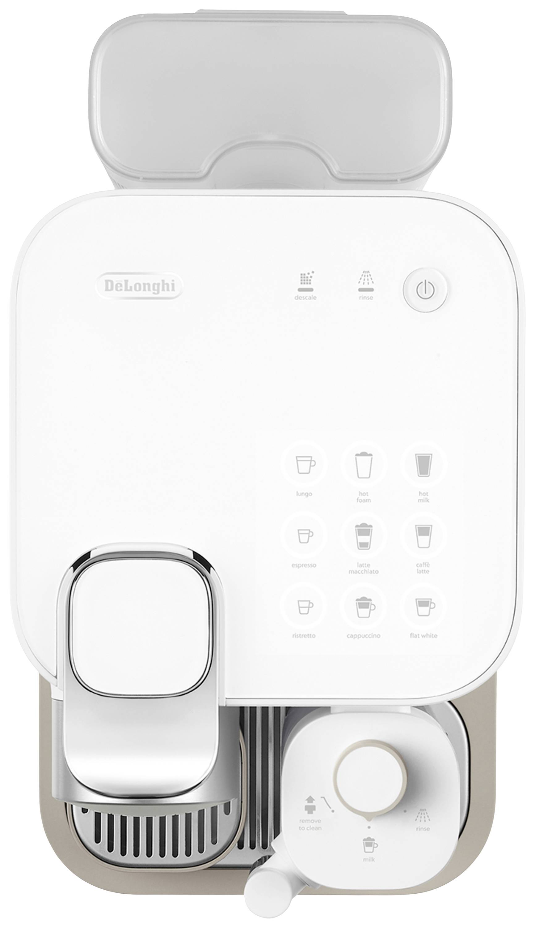 DeLonghi EN640.W Gran Lattissima 132193540 Kapselmaschine Weiß Vollautomatische Reinigung des Milchkreislaufs, mit Milchbehälter