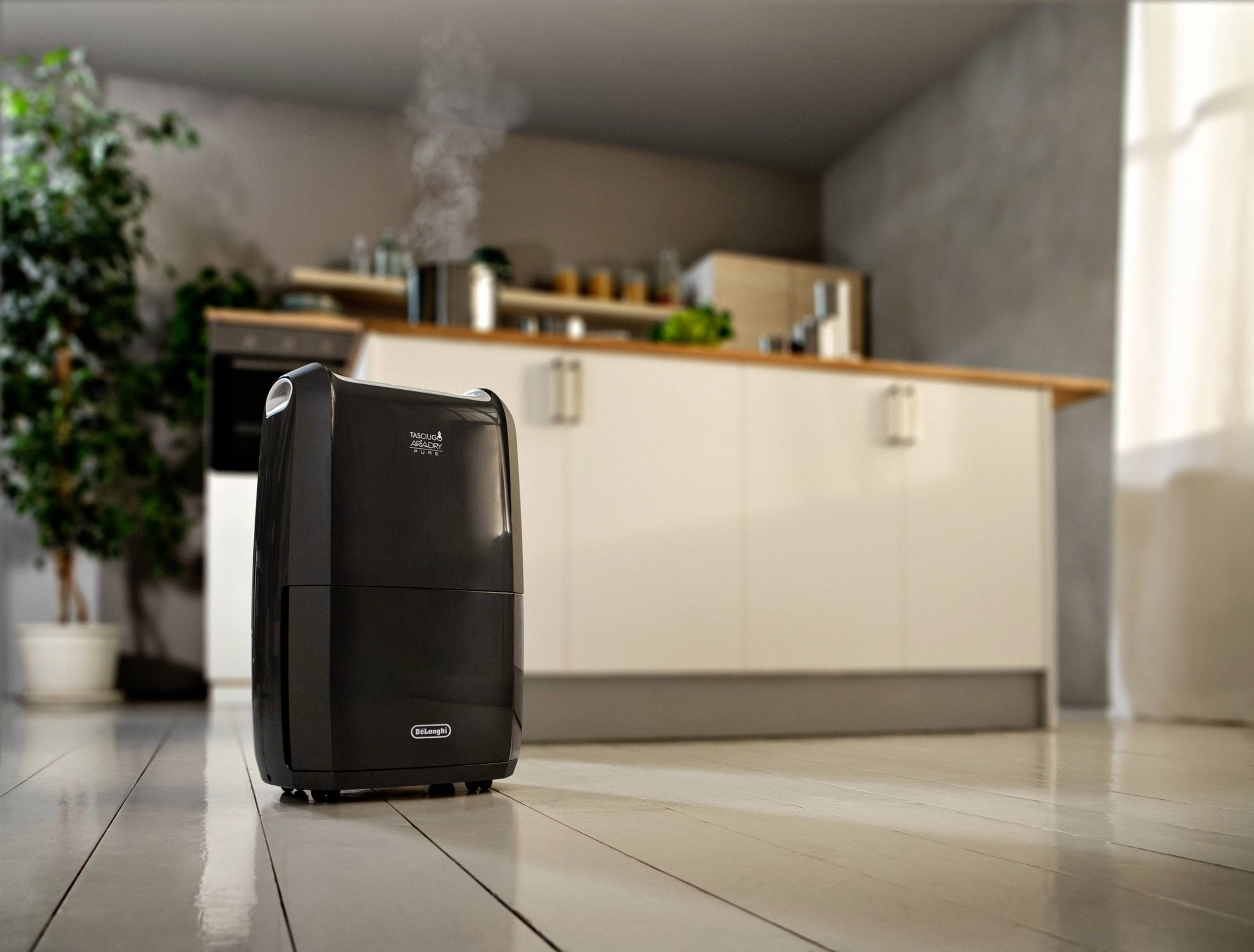 DeLonghi DDSX220 WFA Luftentfeuchter 90 m³ 490 W Grau