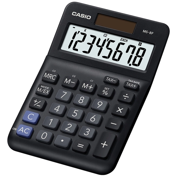 Casio MS-8F Tischrechner Schwarz Display (Stellen): 8 batteriebetrieben, solarbetrieben (B x H x T) 101 x 148.5 x 27.6 mm Casio MS-8F Tischrechner Schwarz Display (Stellen): 8 batteriebetrieben, solarbetrieben (B x H x T) 101 x 148.5 x 27.6 mm