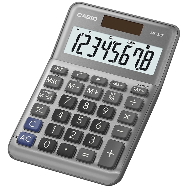Casio MS-80F Tischrechner Grau Display (Stellen): 8 batteriebetrieben, solarbetrieben (B x H x T) 101 x 148.5 x 27.6mm Casio MS-80F Tischrechner Grau Display (Stellen): 8 batteriebetrieben, solarbetrieben (B x H x T) 101 x 148.5 x 27.6mm