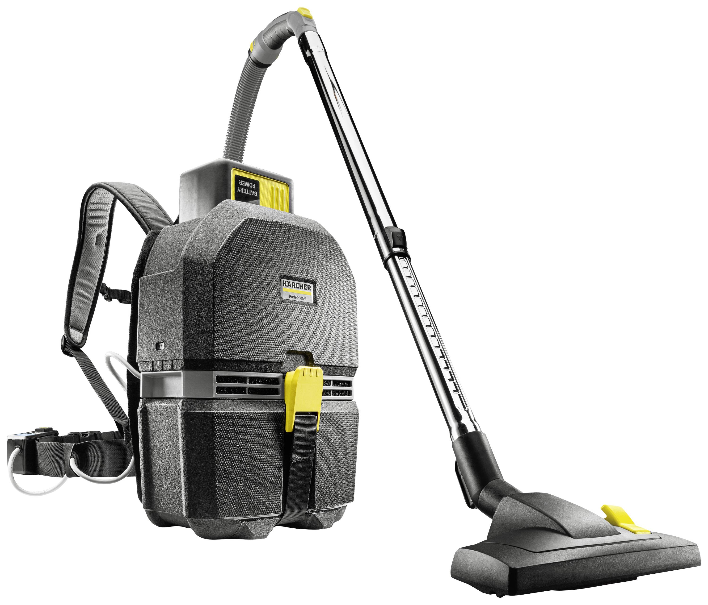 Rückensauger mit ergonomischem Design und langem Saugrohr. Ideal für effizientes Reinigen großer Flächen.