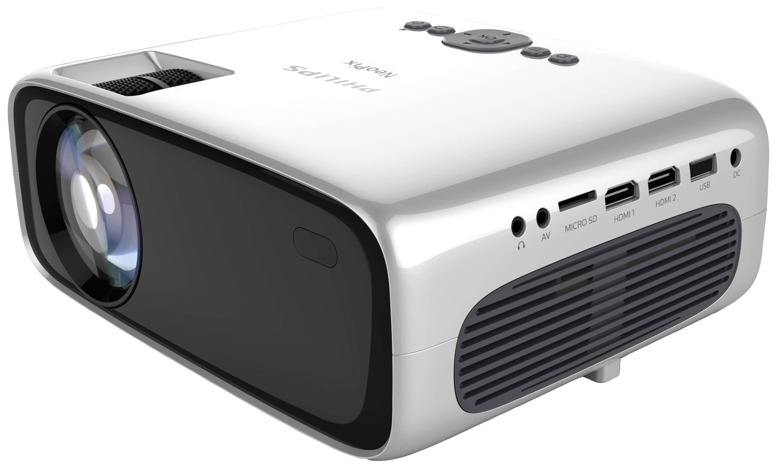 Philips Home Projector Beamer NeoPix Ultra One LCD 100 ANSI-Lumen 1920 x 1080 Full HD Full HD, Integrierter Lautsprecher, mit Fernbedienung, USB Typ