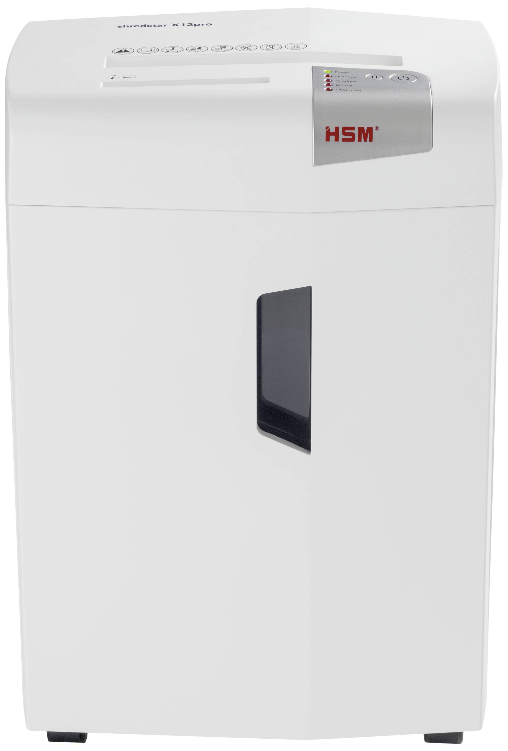 HSM shredstar X12pro Aktenvernichter 12 Blatt CD-Vernichtung, Partikelschnitt 2 x 15mm P-5 26l Vernichtet auch Büroklammern, CDs