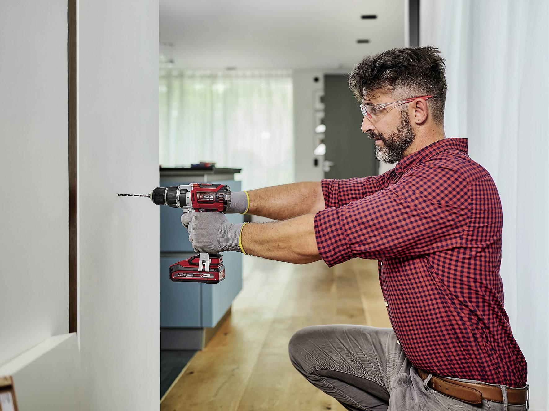 Einhell 5 tlg. Set Power X-Change 4326444 Werkzeugset Universal, Akkugeräte, Bohr- und Schlagbohrmaschinen, Stich- und Säbelsägen ausziehbarer Gri