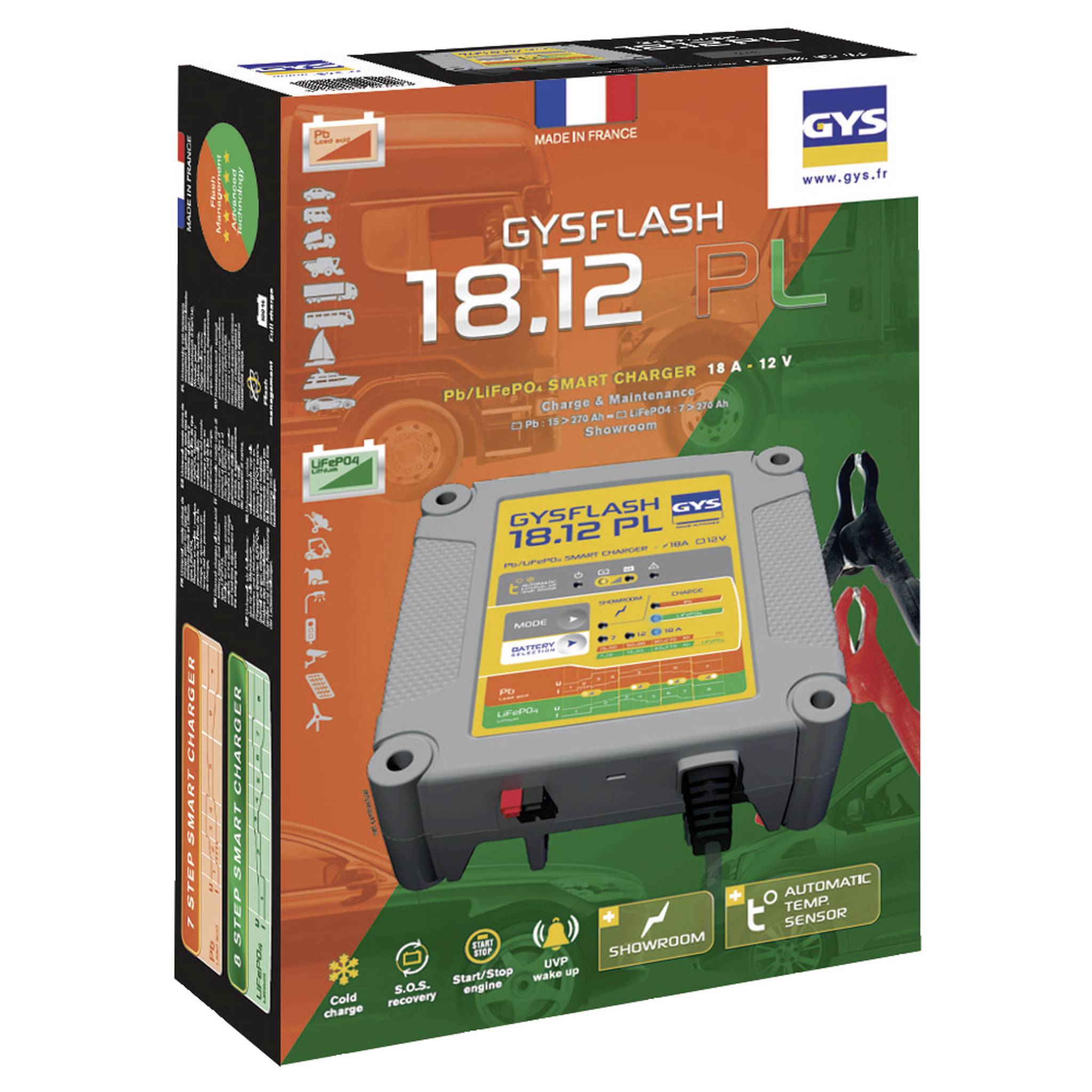 GYS GYSFLASH 18.12 PL 026926 Automatikladegerät 12V 18A