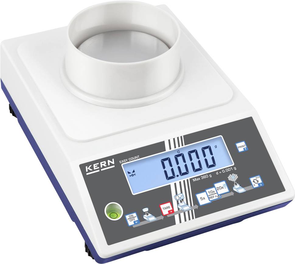 Kern CKE 360-3 Zählwaage Wägebereich (max.) 360g Ablesbarkeit 1 mg über Steckernetzteil