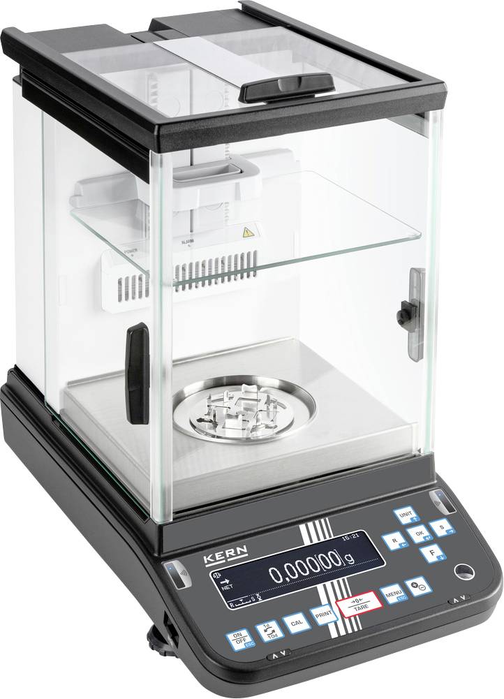 Kern ABP 100-5DAM Analysewaage Wägebereich (max.) 120g Ablesbarkeit 0.00001 g, 0.0001g über Steckernetzteil Schwarz, Silber