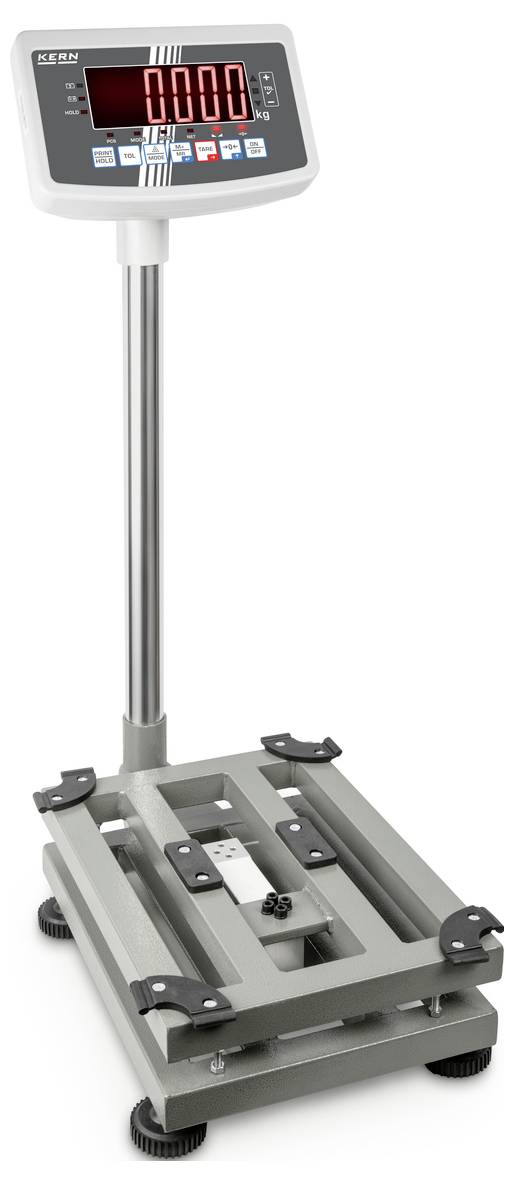 Kern EFC 100K-3 Plattformwaage Wägebereich (max.) 150kg Ablesbarkeit 10g akkubetrieben, über Steckernetzteil Silber, Weiß, Schwarz