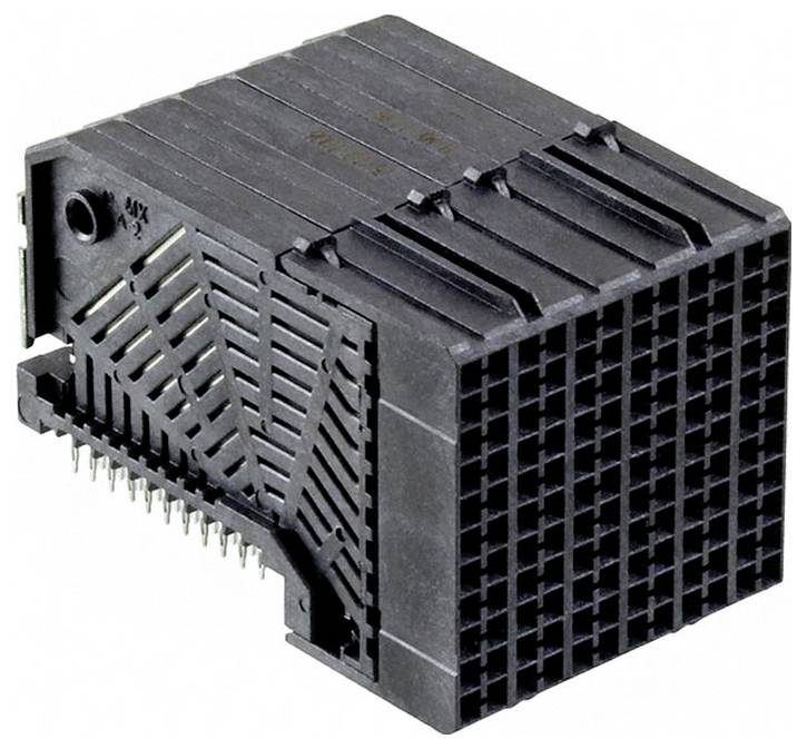 Eine blaue rechteckige elektronische Komponente mit zwei Metallkontakten, die von einer Seite herausragen, wahrscheinlich ein Kondensator oder ähnliches Bauteil.