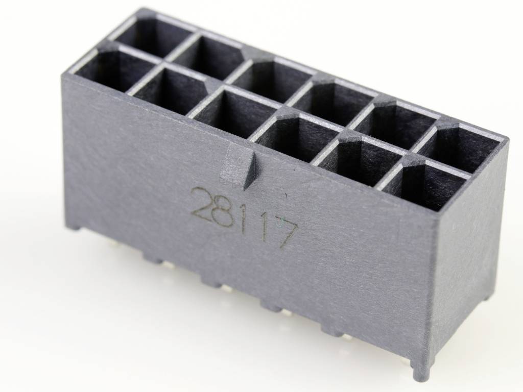 Molex Einbau-Buchsenleiste (Standard) Polzahl Gesamt 12 Rastermaß: 5.70mm 1720650212 Tray