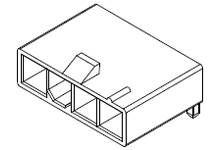Molex Einbau-Buchsenleiste (Standard) Polzahl Gesamt 4 39303048 Bulk
