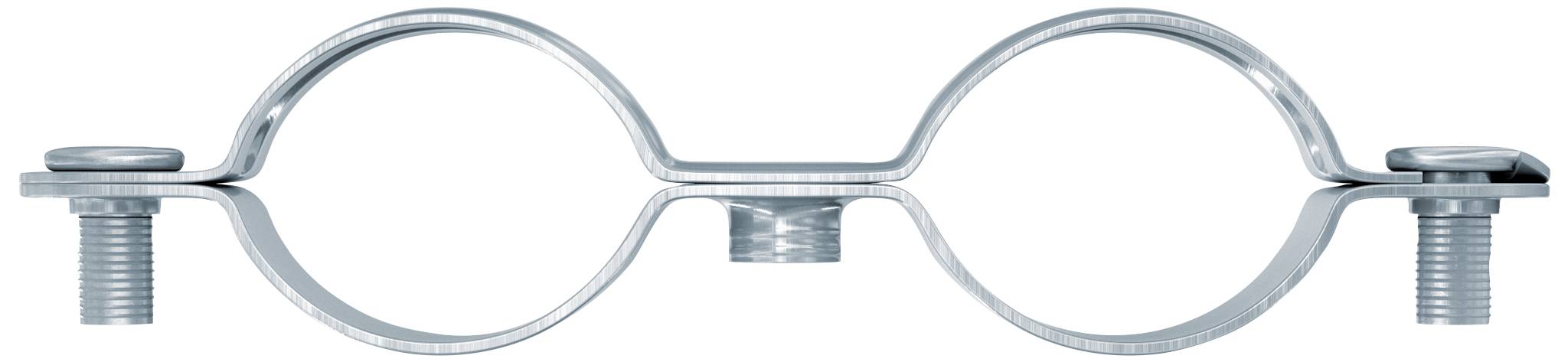 Fischer 545772 Rohrschelle Schraubabstandsschelle Metall doppel AMD 10-12 25St.