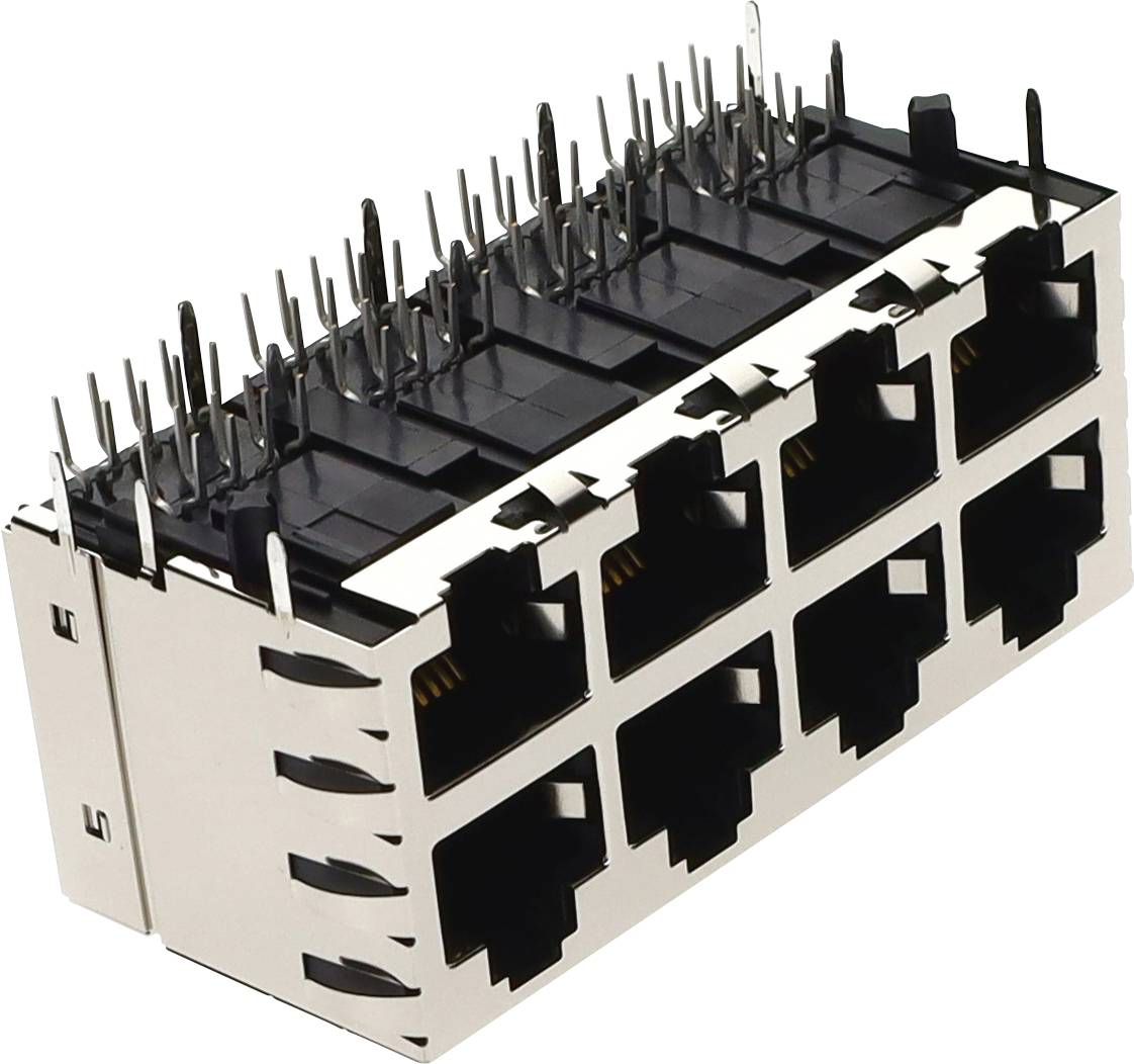 Molex 445200004 CAT5 STCKD MULTIPORT 445200004 Buchse Polzahl Sensoren 8P8C 1St.