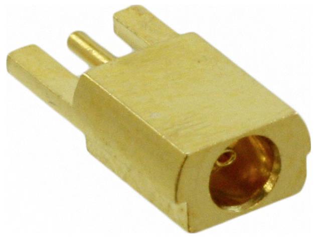 Gold-SMA-Stecker mit Stift und zwei Zapfen zur Signalübertragung, wird in HF-Anwendungen zum Verbinden von Koaxialkabeln verwendet.